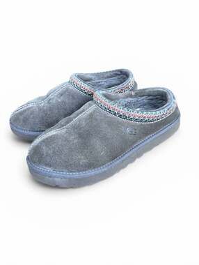 UGG Women's Tasman Slipper Suede in Dark Grey with Contrast Stitching